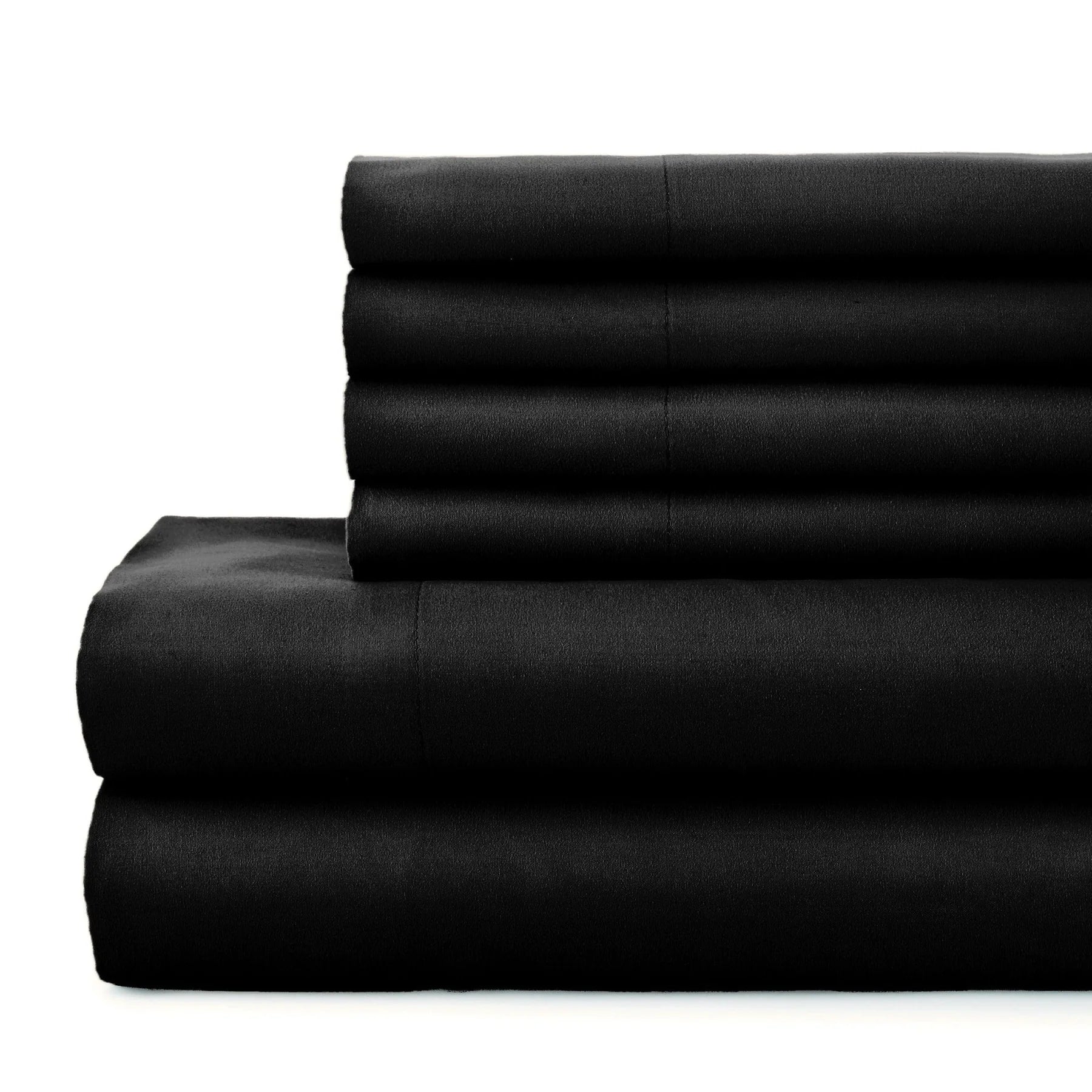 Luxe Microfiber 6 Piece Sheet Set, Black