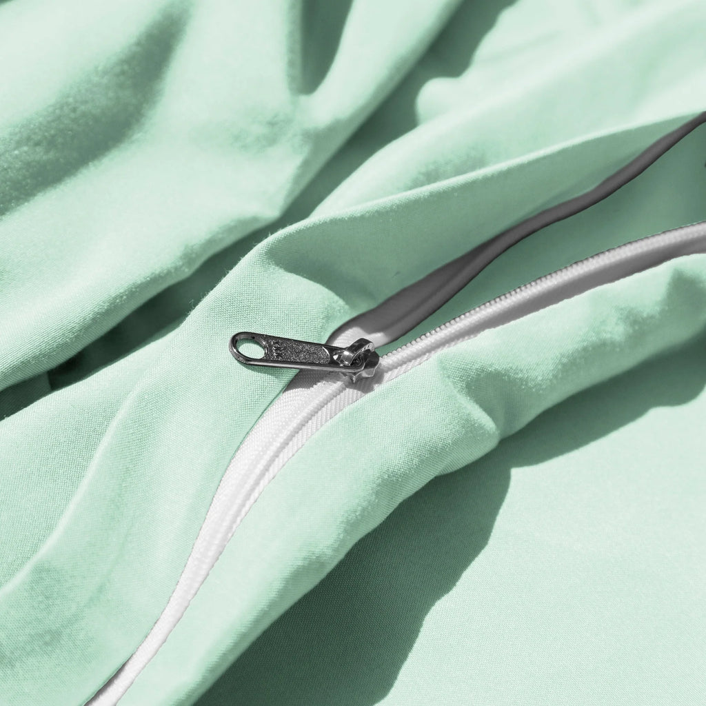 Luxe Microfiber Duvet Set, Light Green