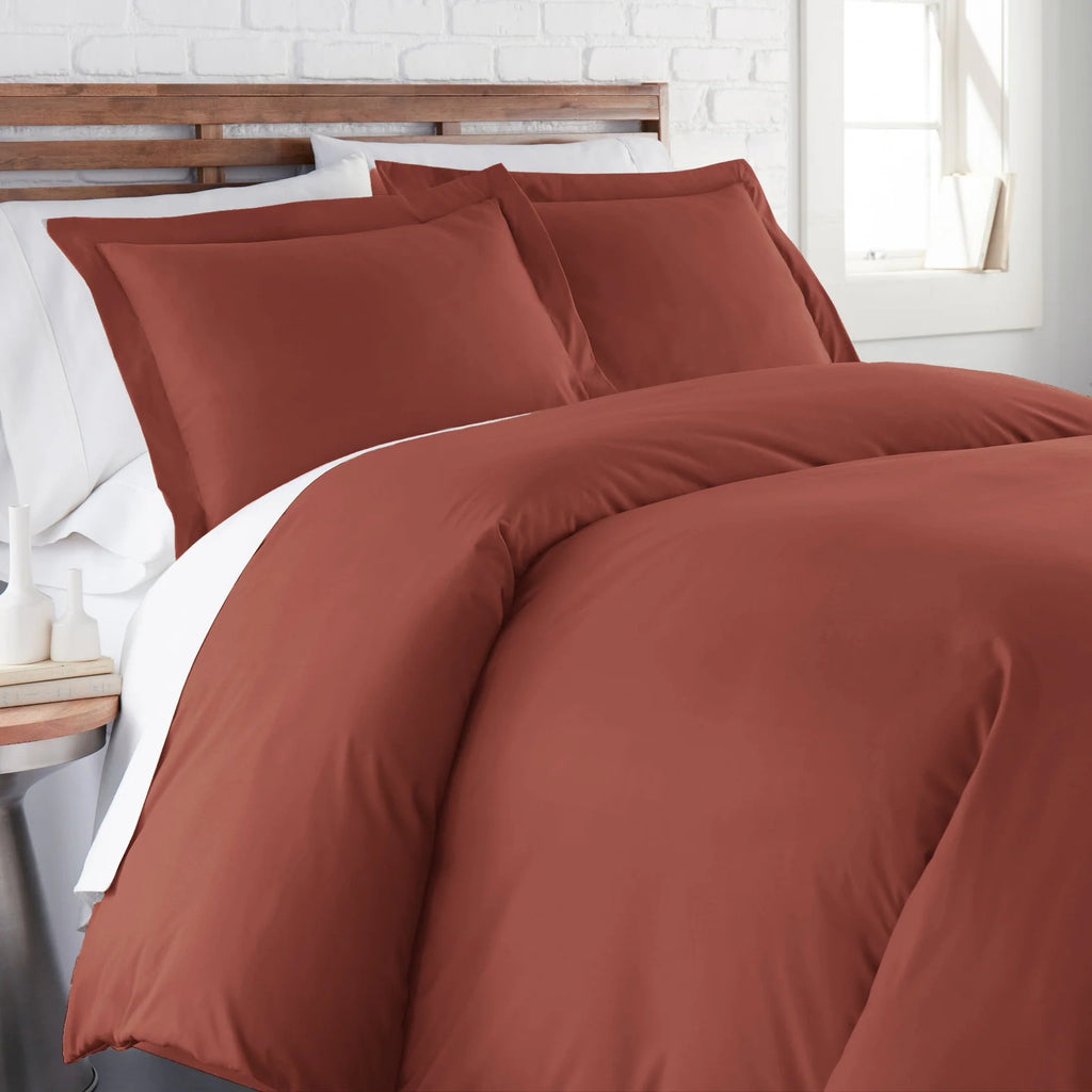 Luxe Microfiber Duvet Set, Marsala