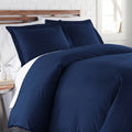 Luxe Microfiber Duvet Set, Navy Blue