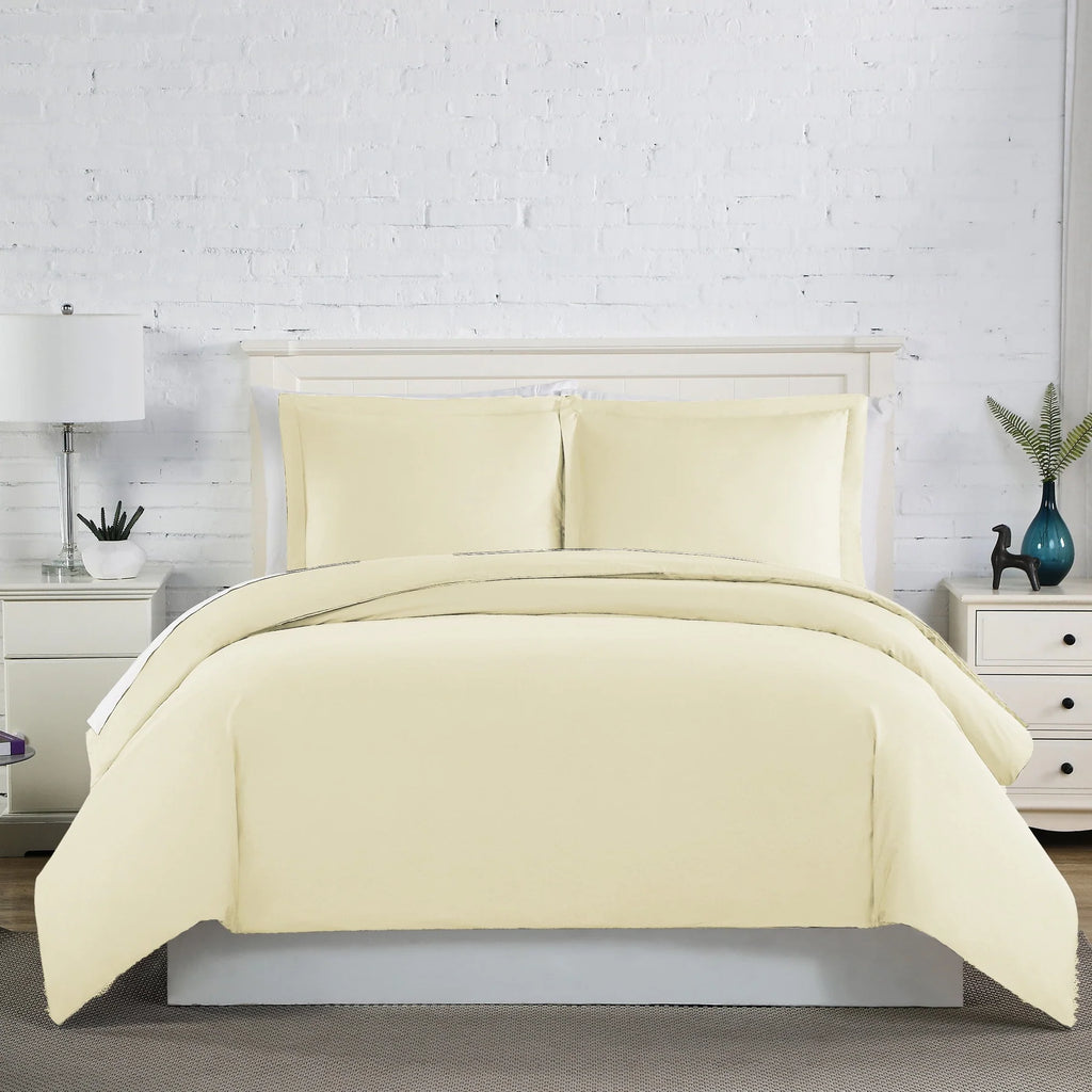 Luxe Microfiber Duvet Set, Off White