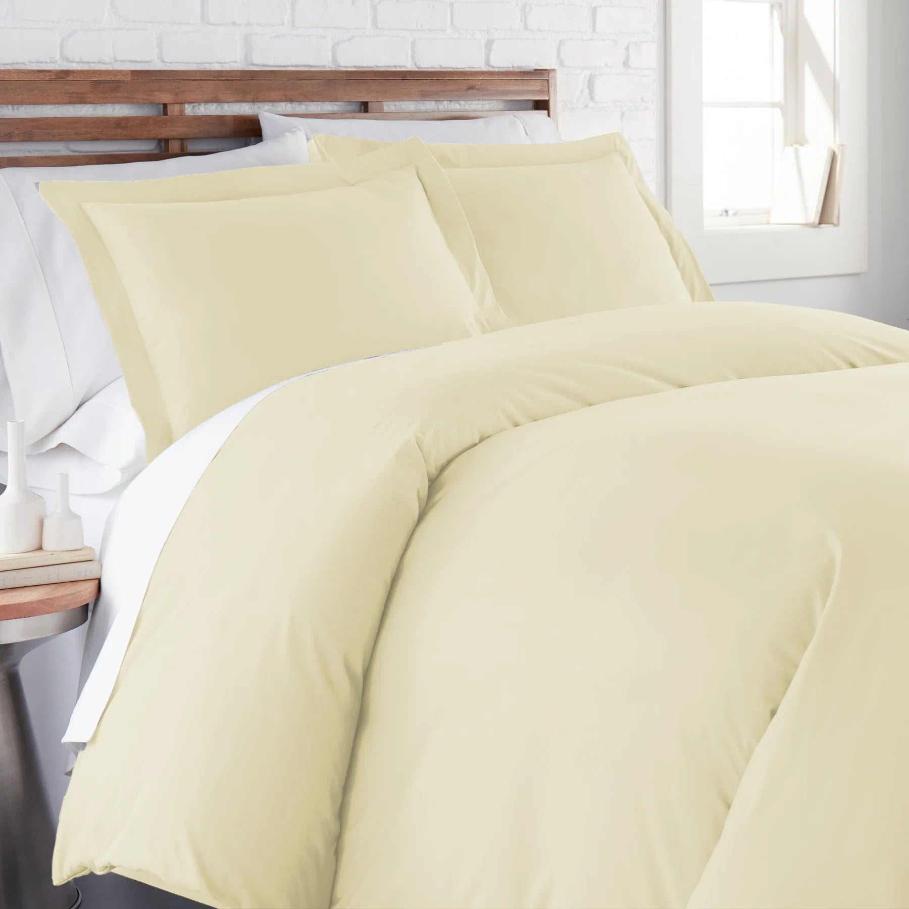 Luxe Microfiber Duvet Set, Off White