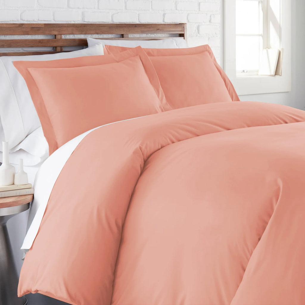 Luxe Microfiber Duvet Set, Peach