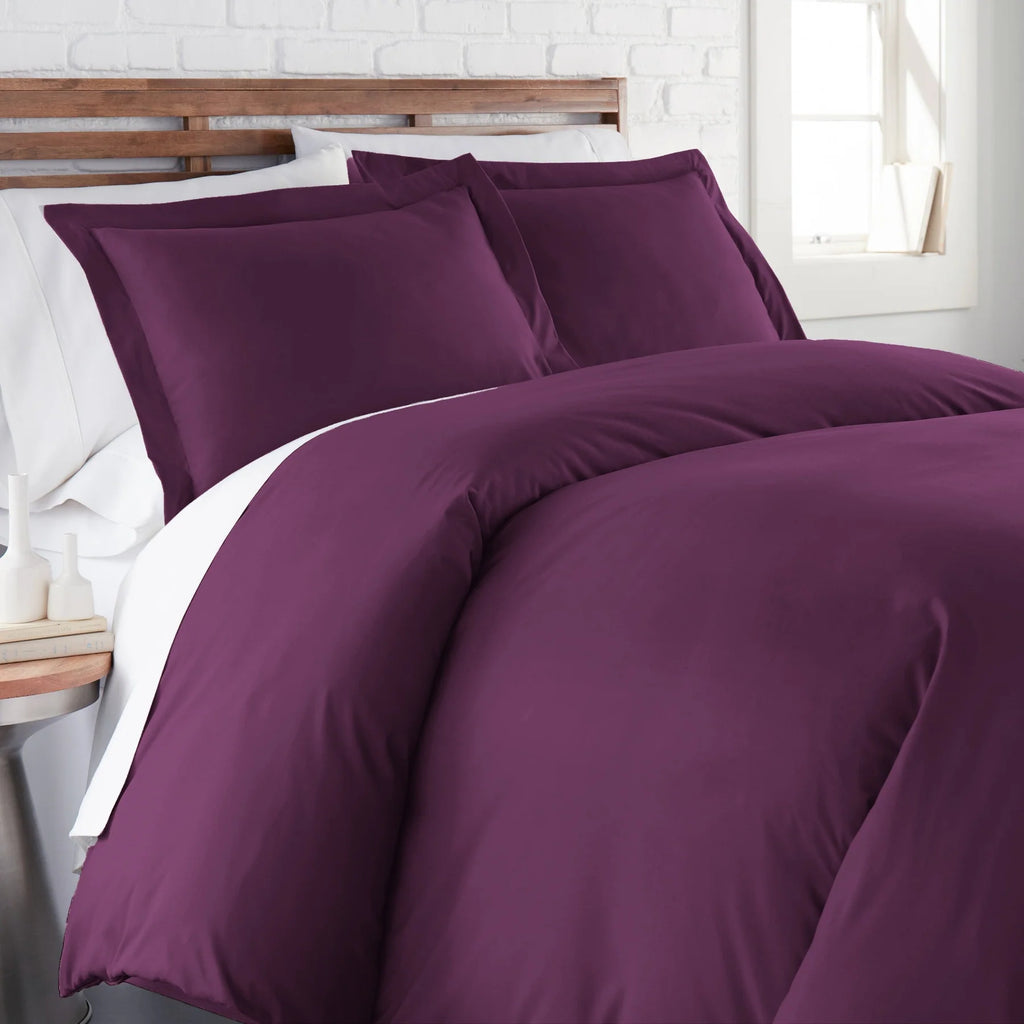 Luxe Microfiber Duvet Set, Purple