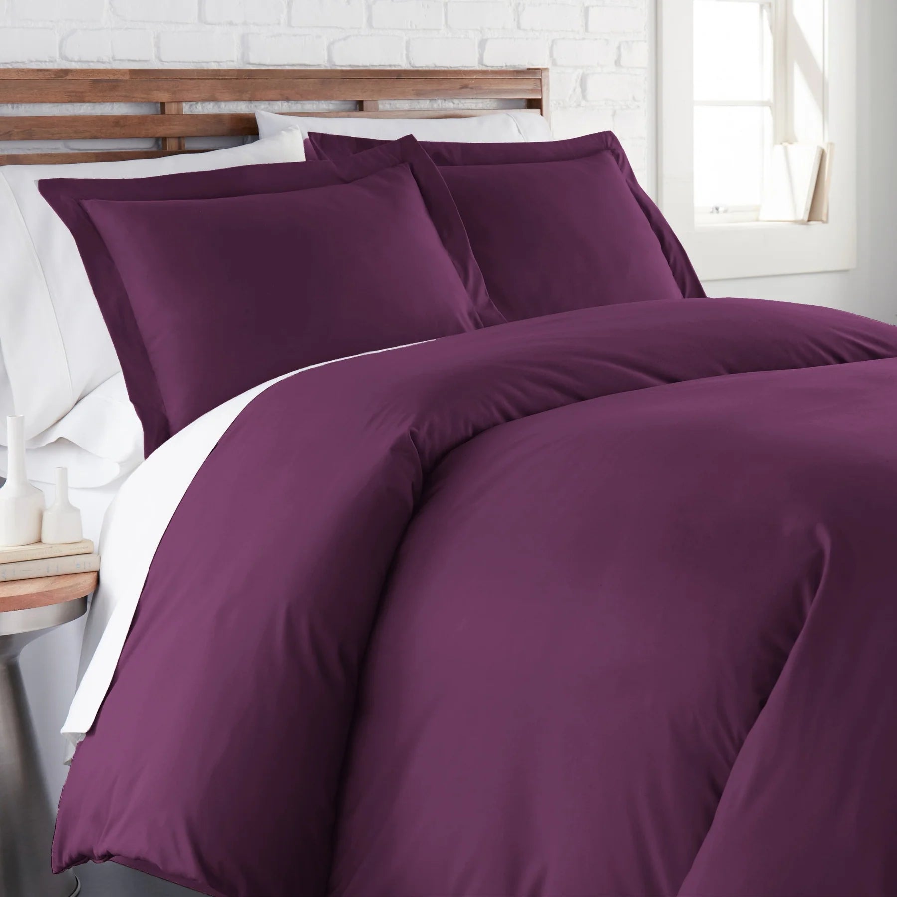 Luxe Microfiber Duvet Set, Purple
