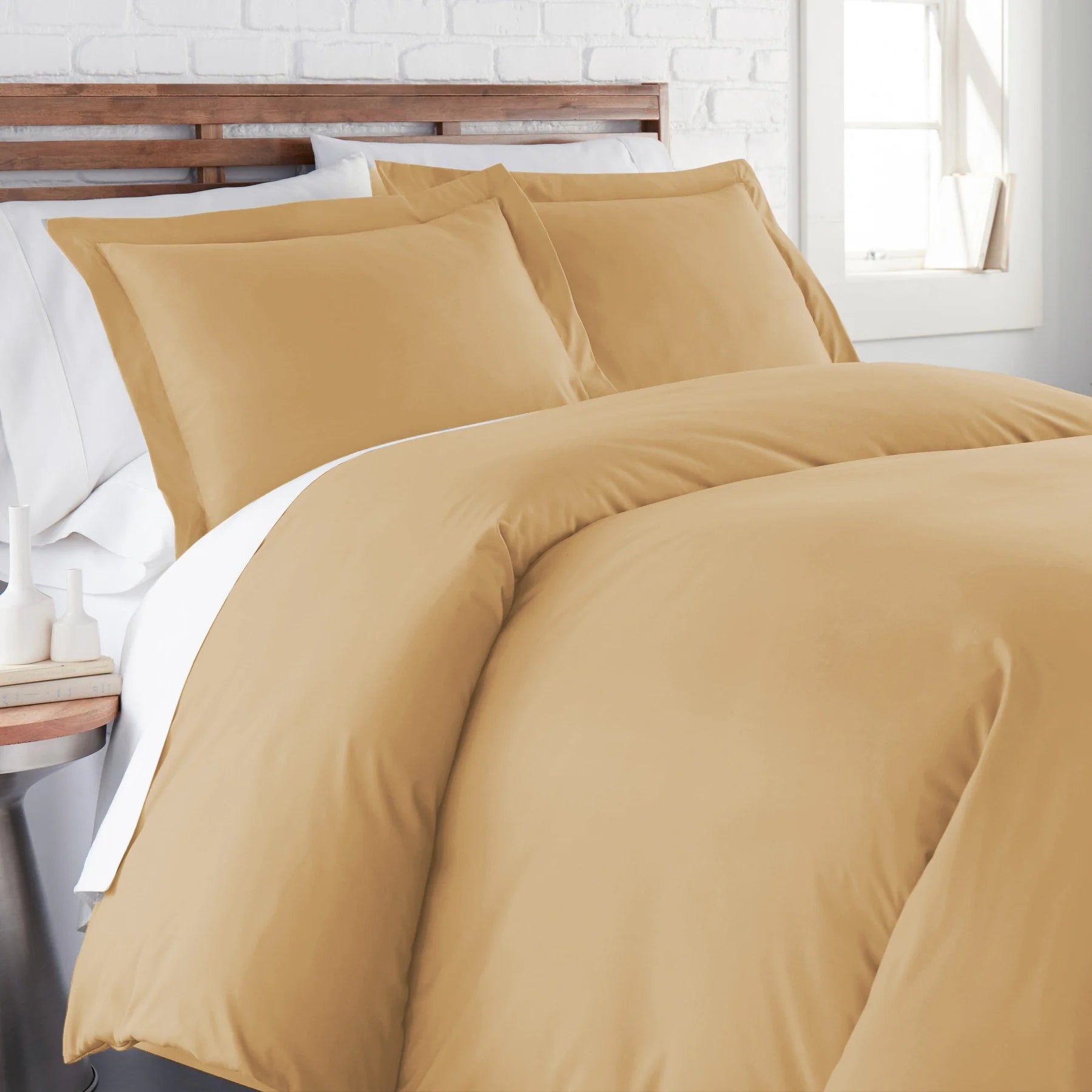 Luxe Microfiber Duvet Set, Warm Sand