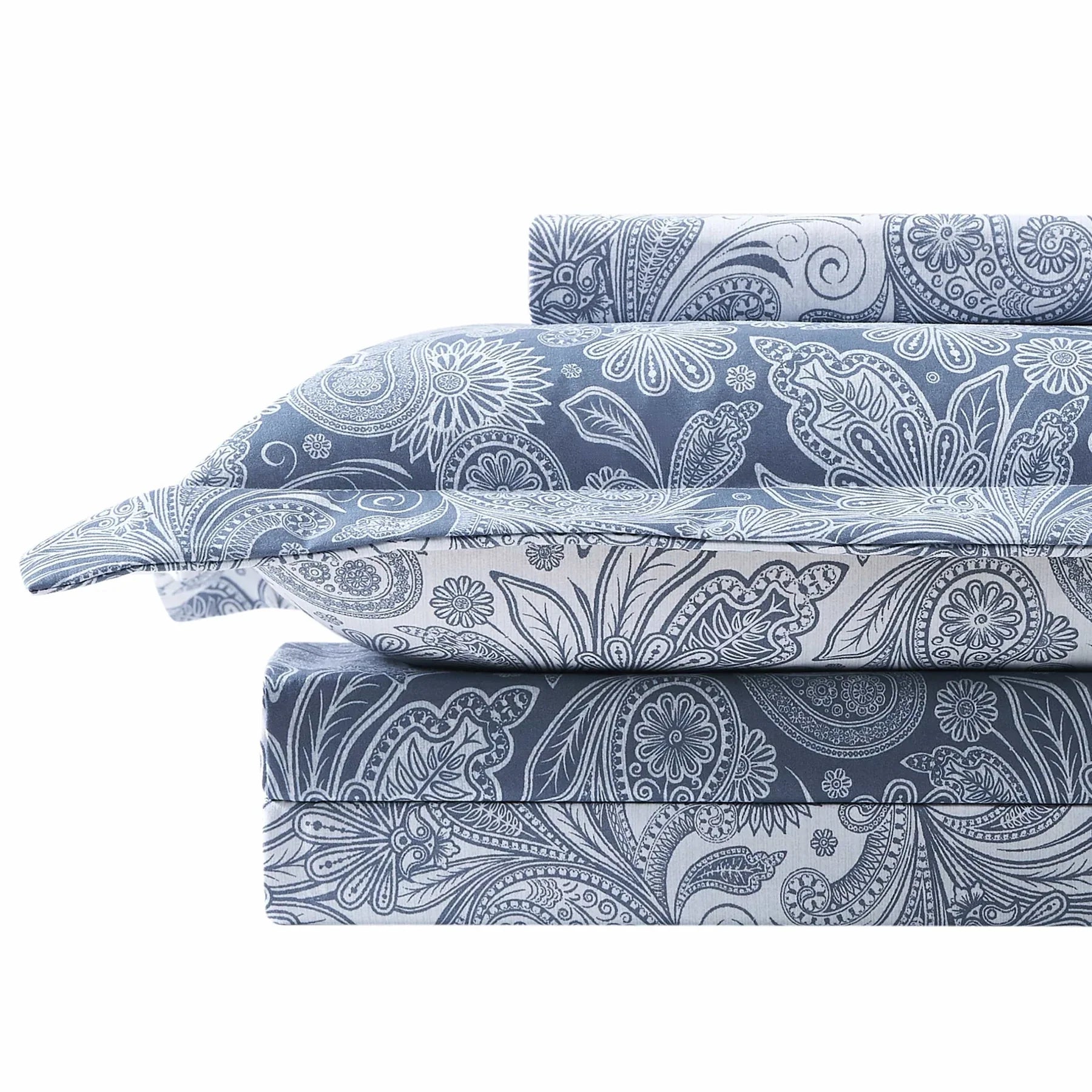 Madeline Reversible Duvet Cover Set, Blue