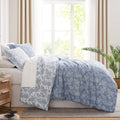 Madeline Reversible Duvet Cover Set, Blue
