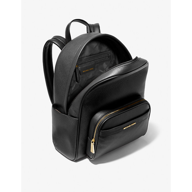 Michael Kors Bex Medium Leather Backpack, Black