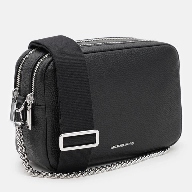 Michael Kors Bryant Medium Leather Camera Bag, Black