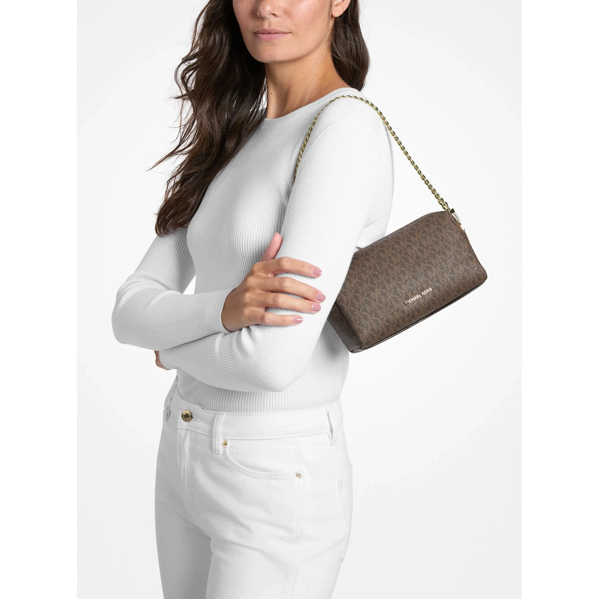 Michael Kors Bryant Small Crossbody, Signature Brown