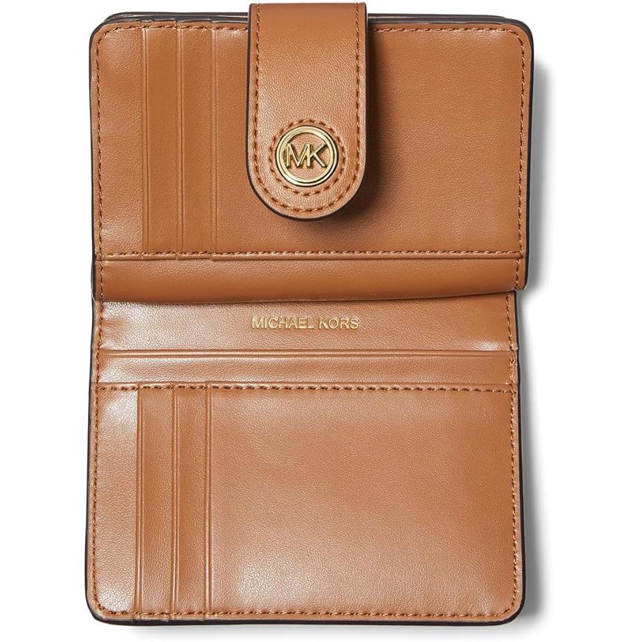 Michael Kors Charm Pocket Signature Logo Wallet, Vanilla