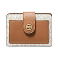 Michael Kors Charm Pocket Signature Logo Wallet, Vanilla