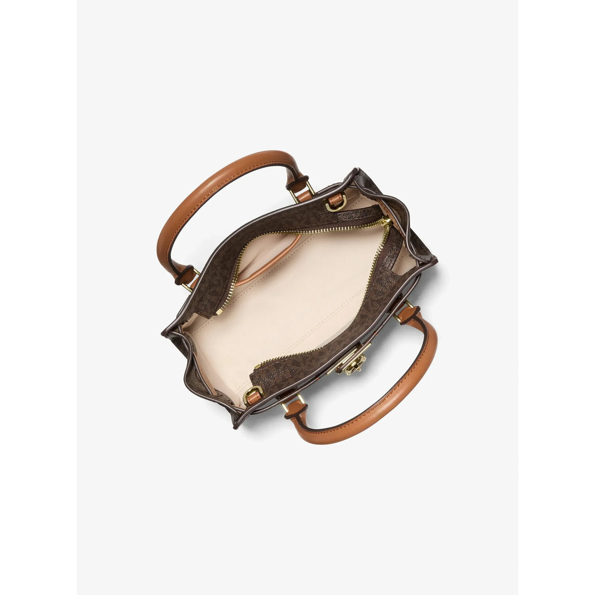 Michael Kors Hamilton Moderne Extra Small Satchel, Signature Brown