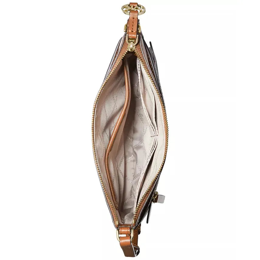 Michael Kors Jet Set Charm Flat Crossbody, Signature Vanilla