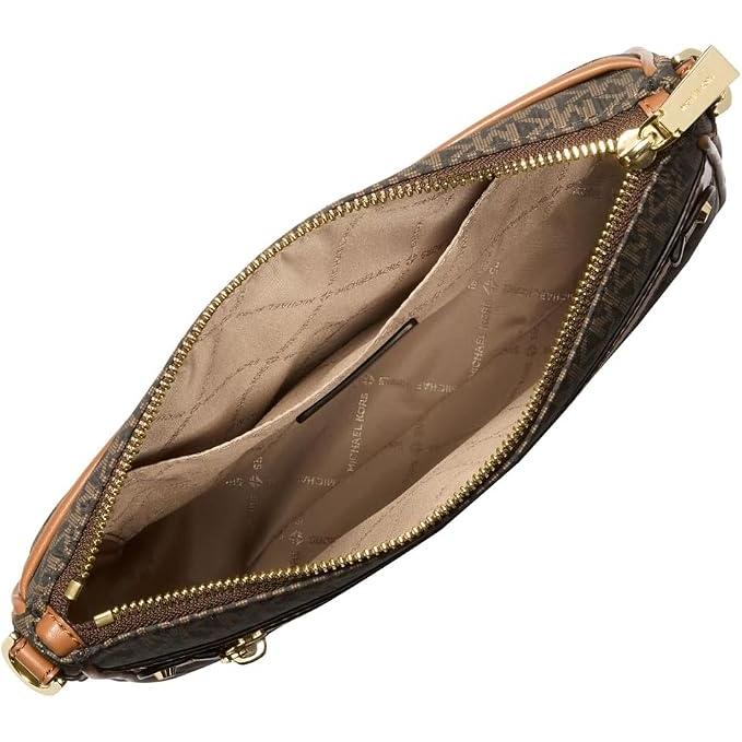 Michael Kors Jet Set Charm North / South Crossbody, Brown Signature
