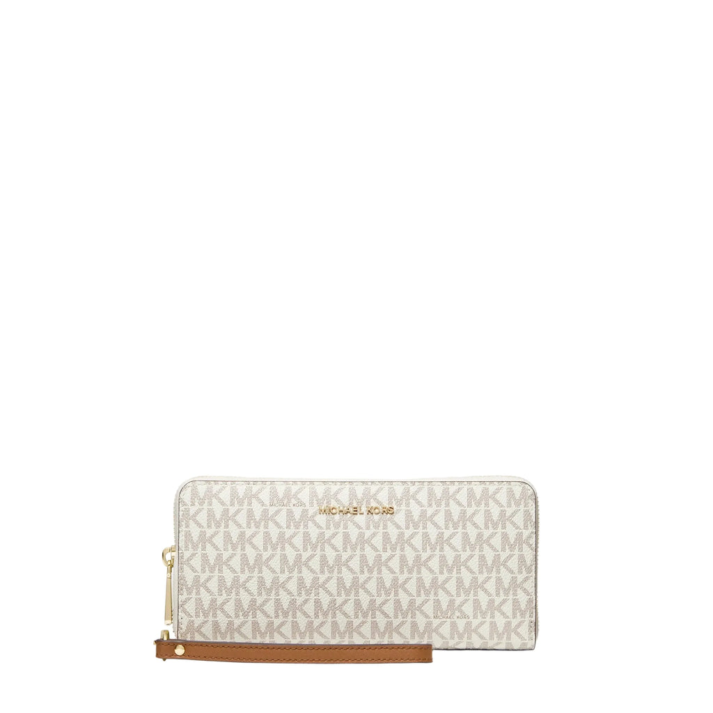 Michael Kors Jet Set Large Continental Wallet, Signature Vanilla