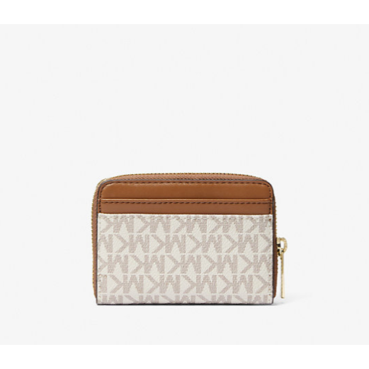 Michael Kors Jet Set Small Signature Logo Card Case, Vanilla