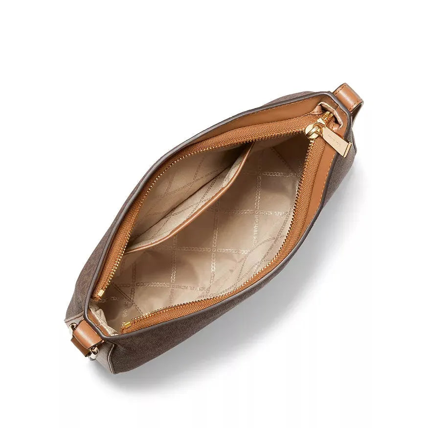 Michael Kors Large Kensington Logo Signature Crossbody, Brown