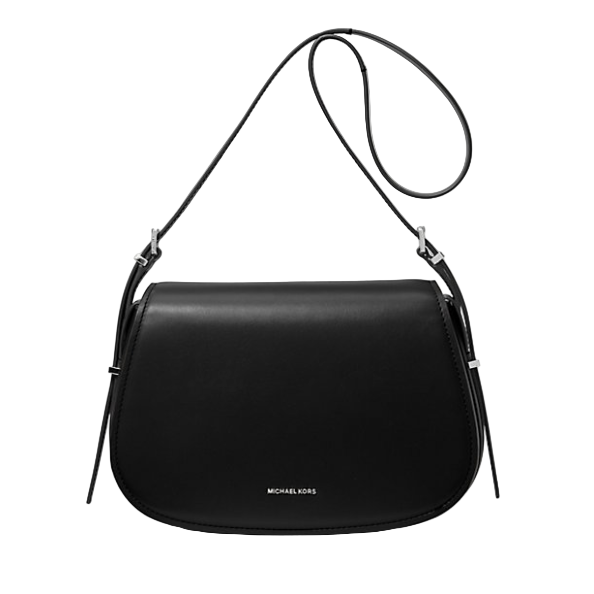 Michael Kors Lydia Medium Leather Shoulder Bag, Black