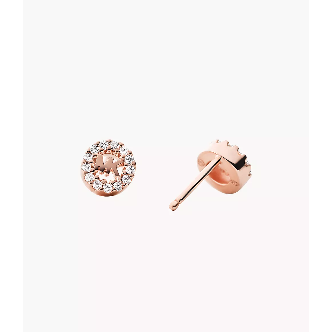 Michael Kors MK Logo Pave Stud Earrings