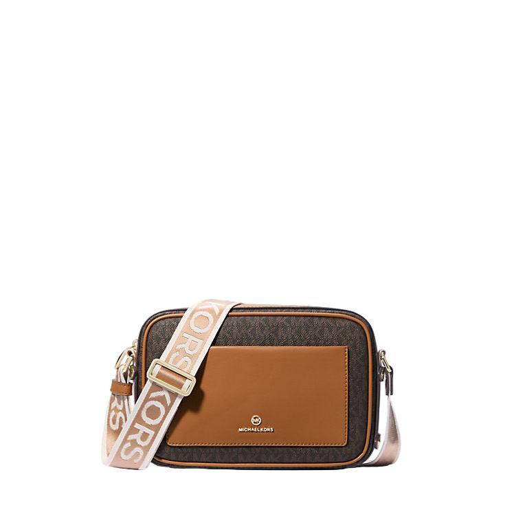 Michael Kors Maeve Large Signature Logo Crossbody, Brown