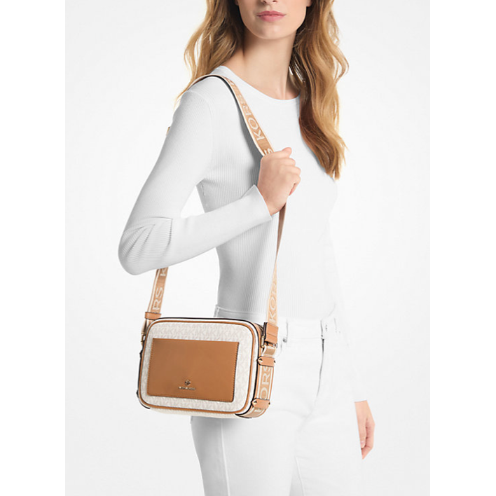 Michael Kors Maeve Large Signature Logo Crossbody, Vanilla