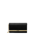 Michael Kors Mona Large Saffiano Leather Clutch, Black