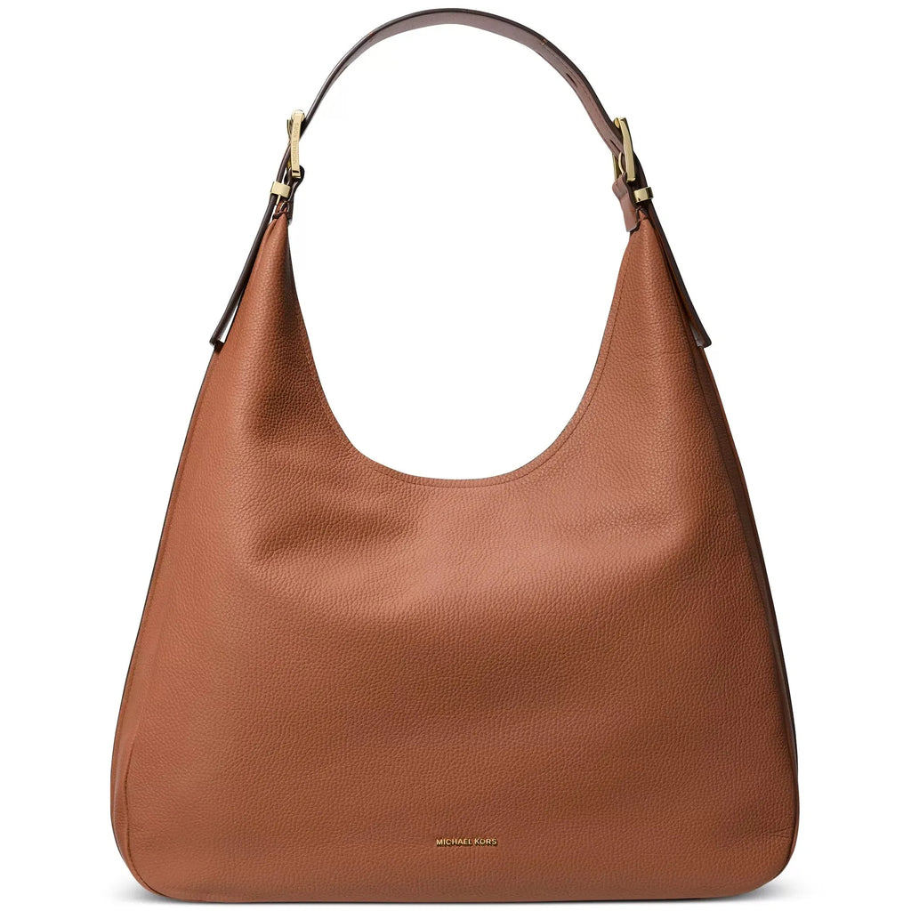 Michael Kors Nolita Leather Shoulder Hobo Bag, Luggage