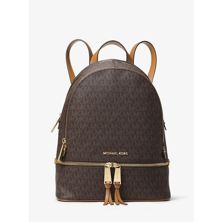 Michael Kors Rhea Medium Backpack, Brown Signature