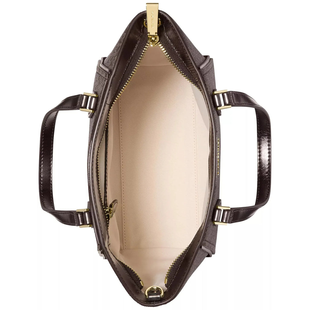 Michael Kors Taryn Signature Logo Tote, Brown