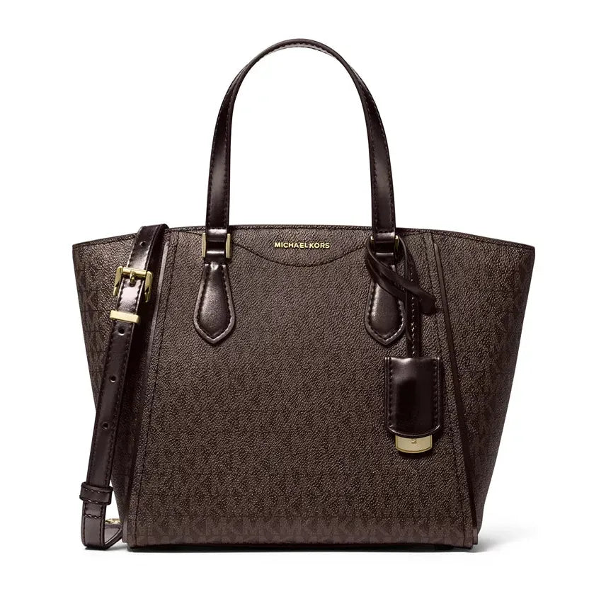 Michael Kors Taryn Signature Logo Tote, Brown