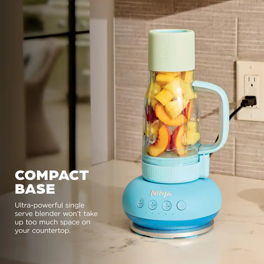 Ninja BlendBoss Auto IQ 26 oz Tumbler Blender, Blue Raspberry