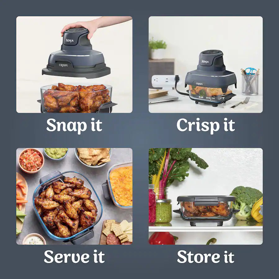 Ninja Crispi 5-in-1 Portable Air Fryer, Gray
