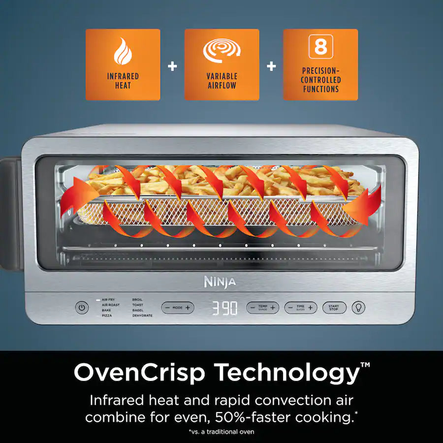 Ninja Flip Toaster Oven & Air Fryer, Gray