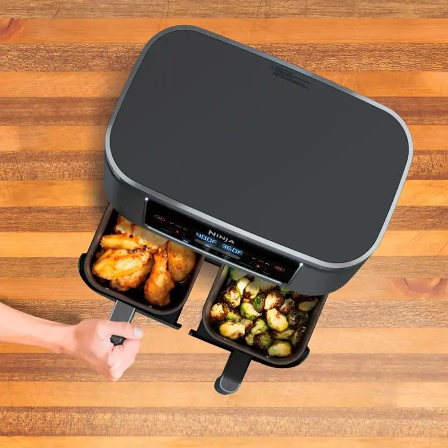 Ninja Foodi 6-in-1 8-Quart 2-Basket Air Fryer with DualZone Technology, Dark Gray