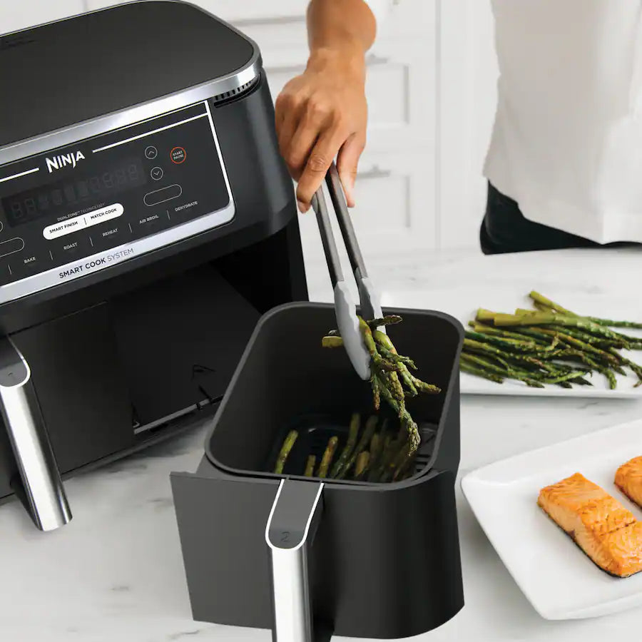 Ninja Foodi 6 in 1 XL 2 Basket Air Fryer Smart Cook System, Black