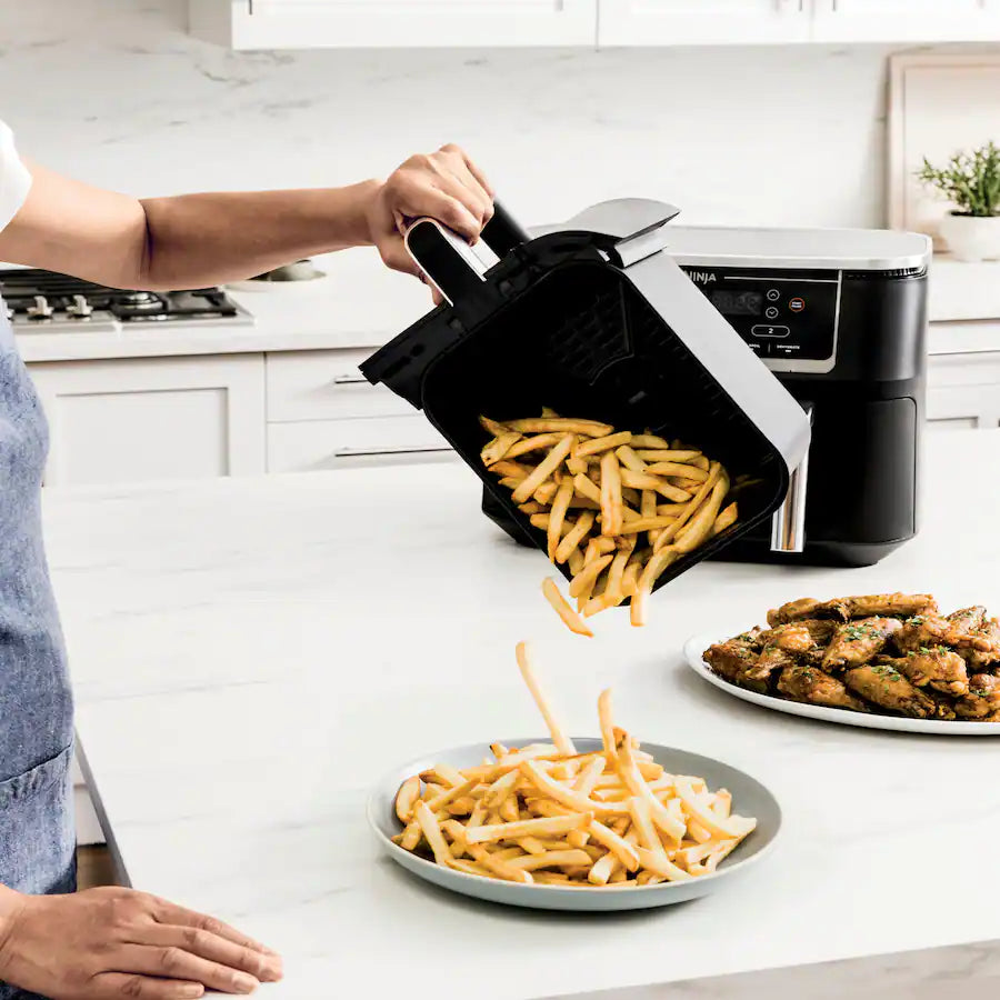 Ninja Foodi 6 in 1 XL 2 Basket Air Fryer Smart Cook System, Black
