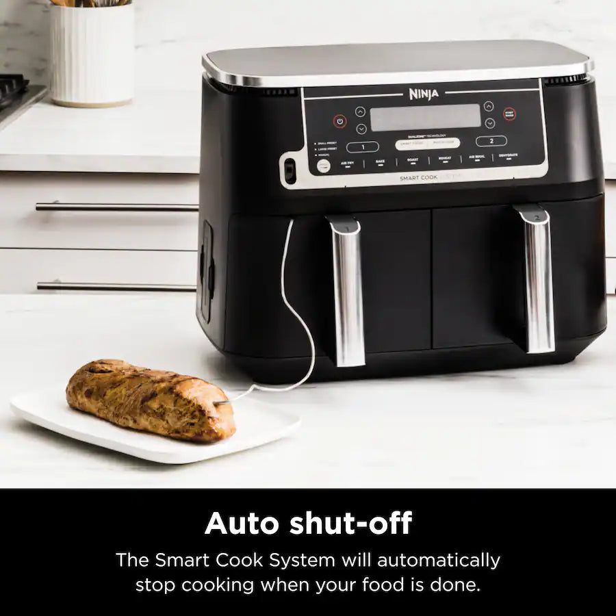 Ninja Foodi 6 in 1 XL 2 Basket Air Fryer Smart Cook System, Black