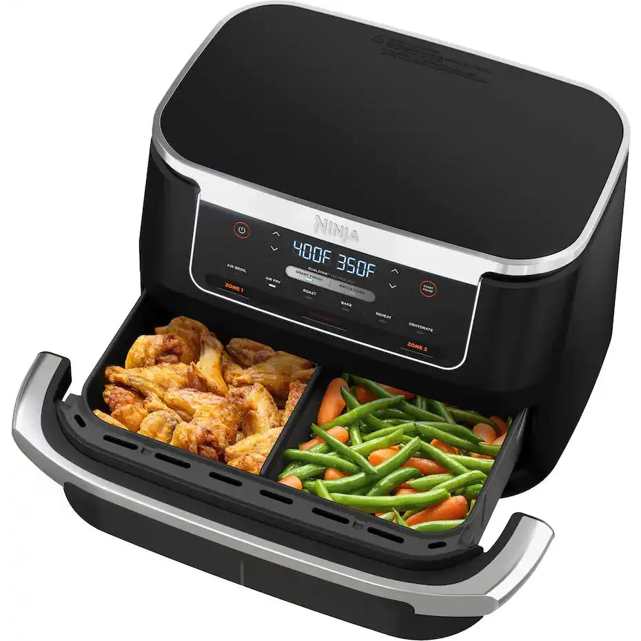 Ninja Foodi 7 Quart DualZone Flex Basket Air Fryer, Black