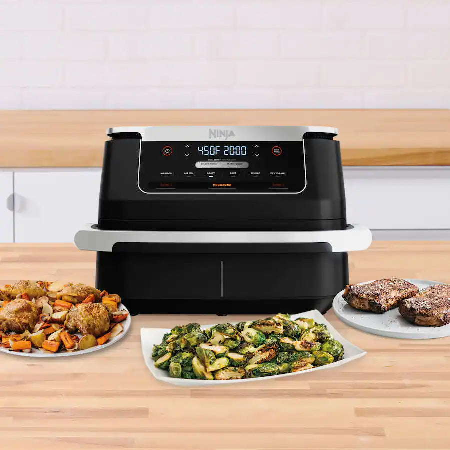 Ninja Foodi 7 Quart DualZone Flex Basket Air Fryer, Black
