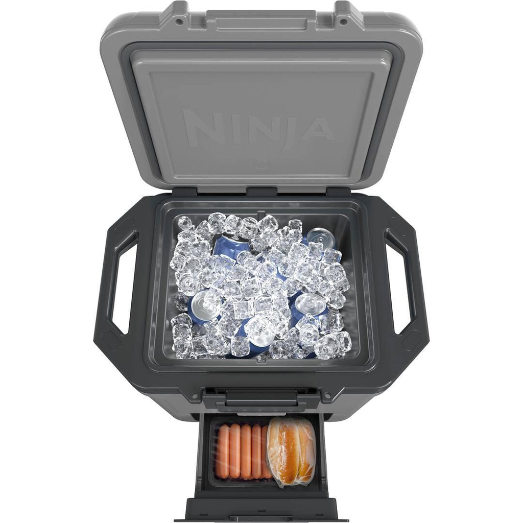 Ninja FrostVault 30 Quart Hard Cooler with Dry Zone, Slate Gray