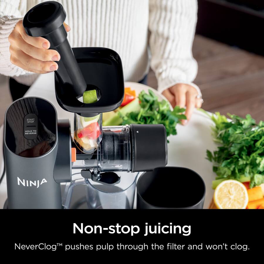 Ninja NeverClog Cold Press Juicer, Charcoal