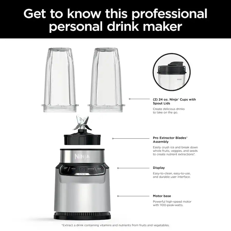 Ninja Nutri Blender Pro with Auto IQ, Silver