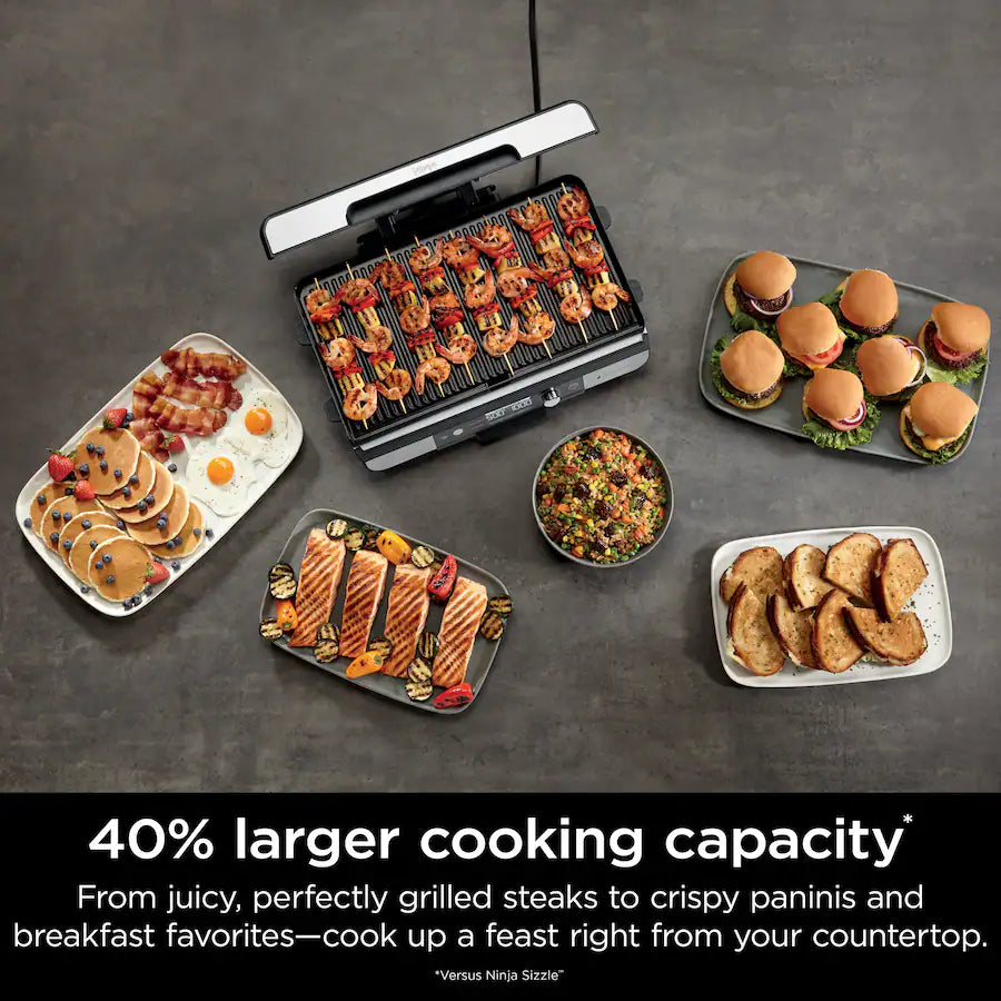 Ninja Sizzle PRO XL 20" Indoor Grill & Griddle, Silver