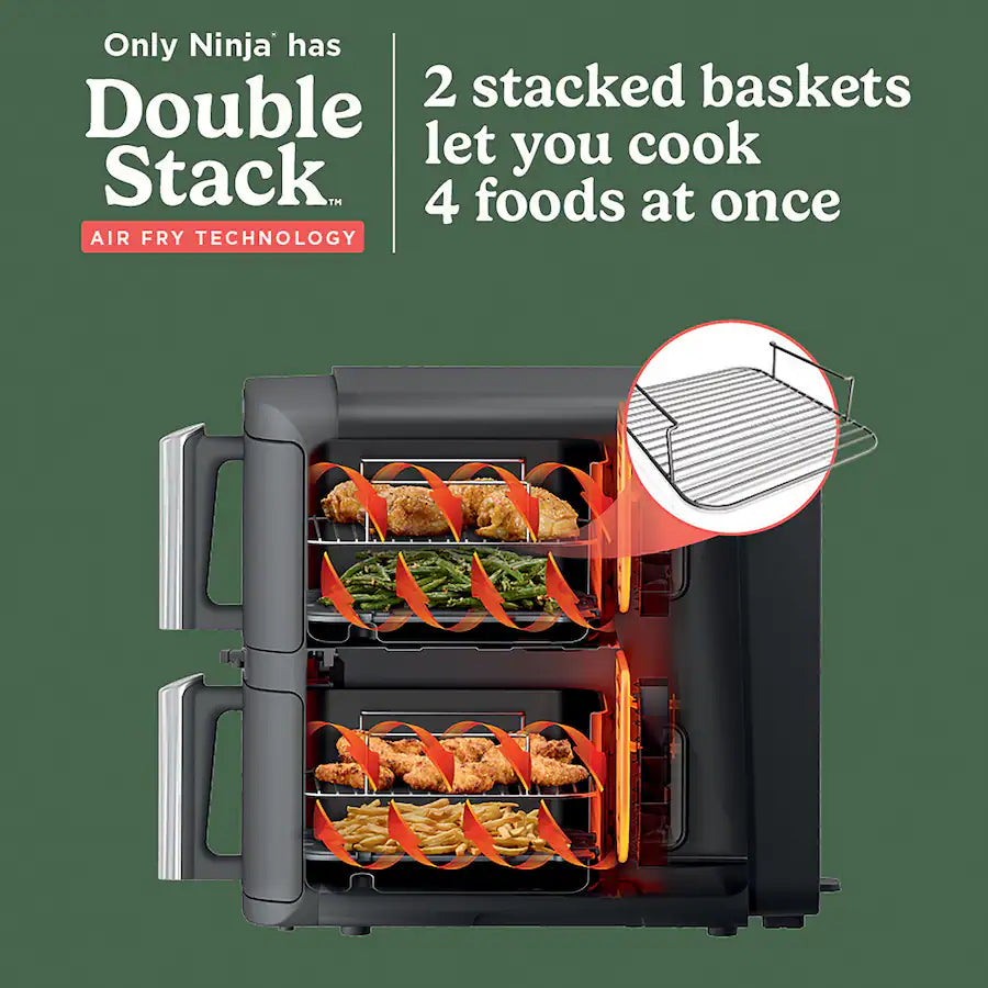 Ninja Smart DoubleStack XL 2 Basket Air Fryer, Deep Gray
