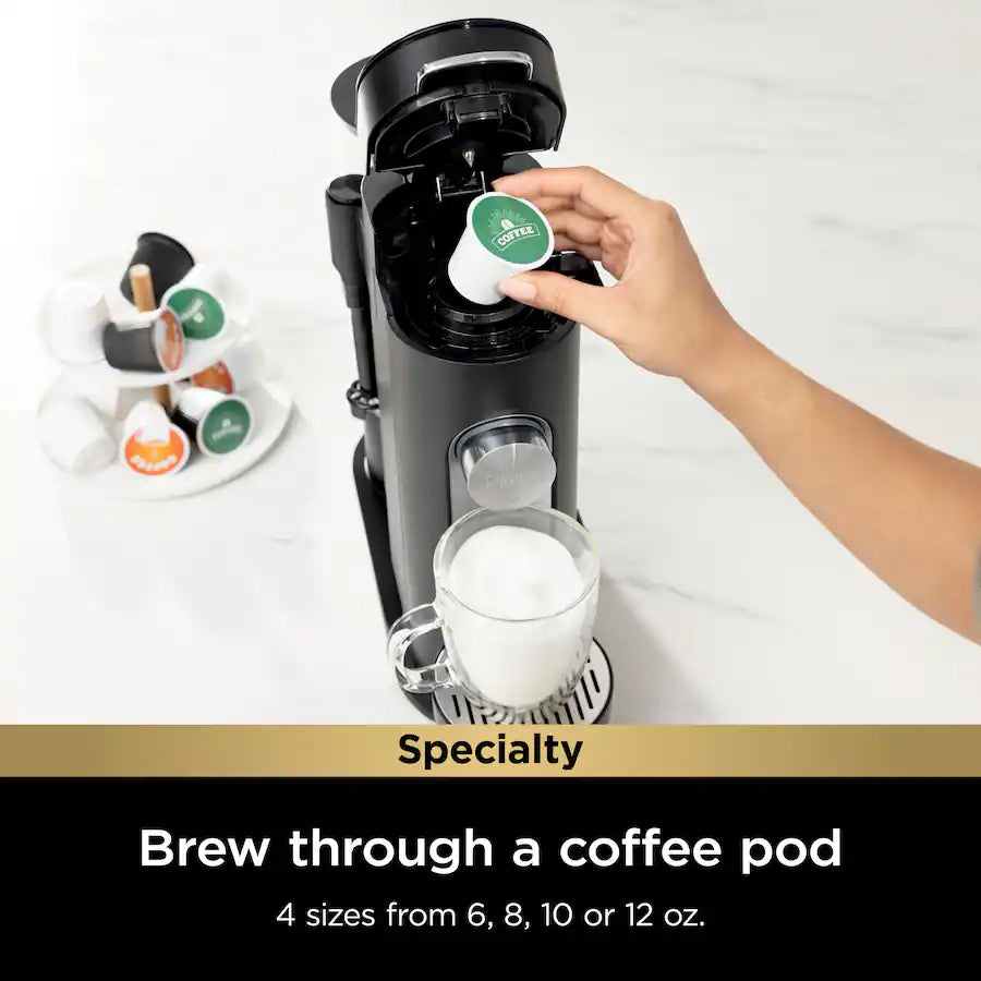 Ninja Specialty Single Serve Hot & Iced Coffee Maker, Black
