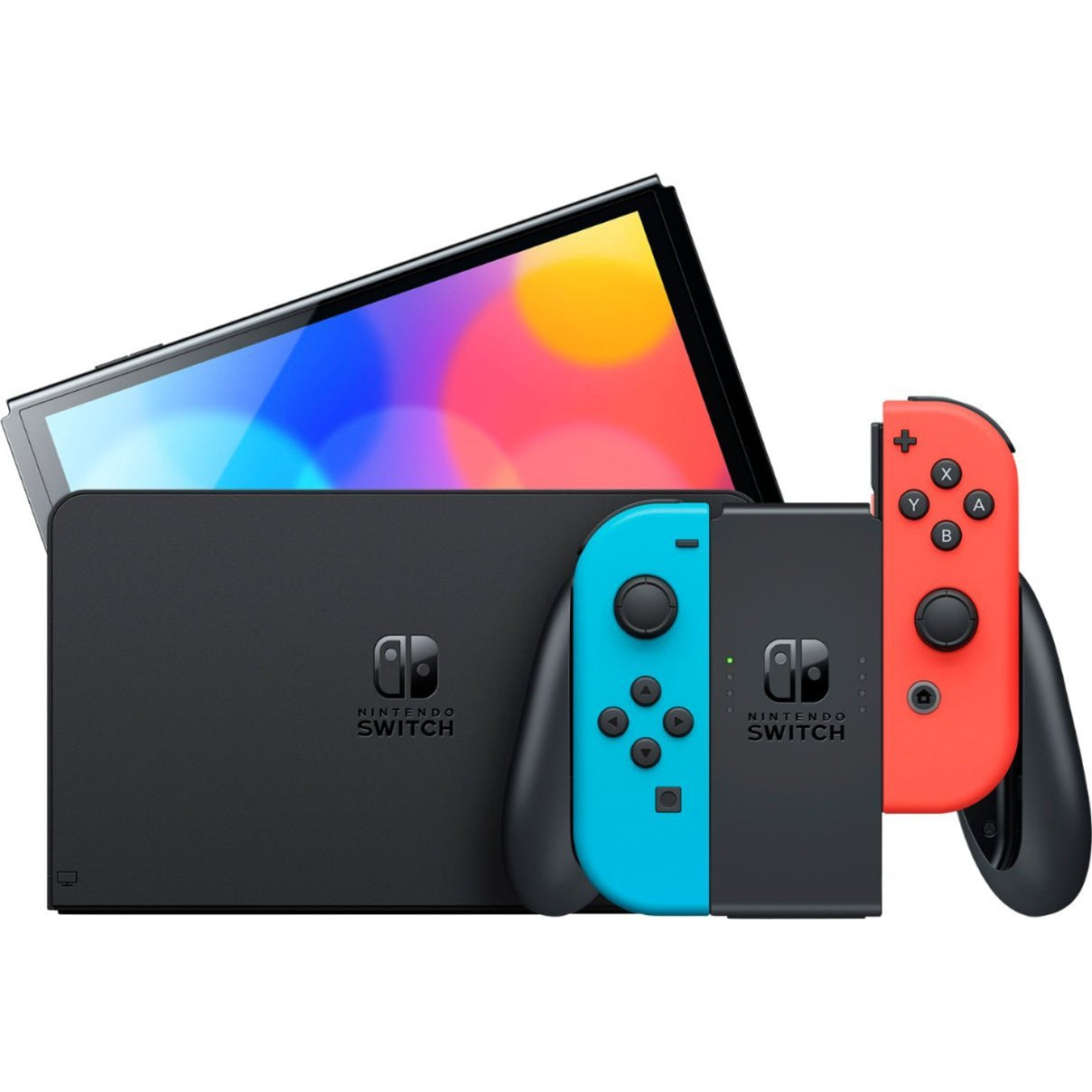 Nintendo Switch OLED Model, Neon Red & Neon Blue Joy-Con