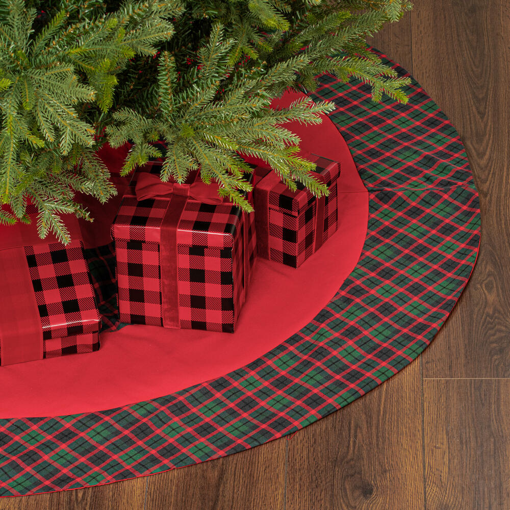 Plaid & Striped Tree Skirt
