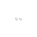 Polished Ball 3mm Earrings, White Gold